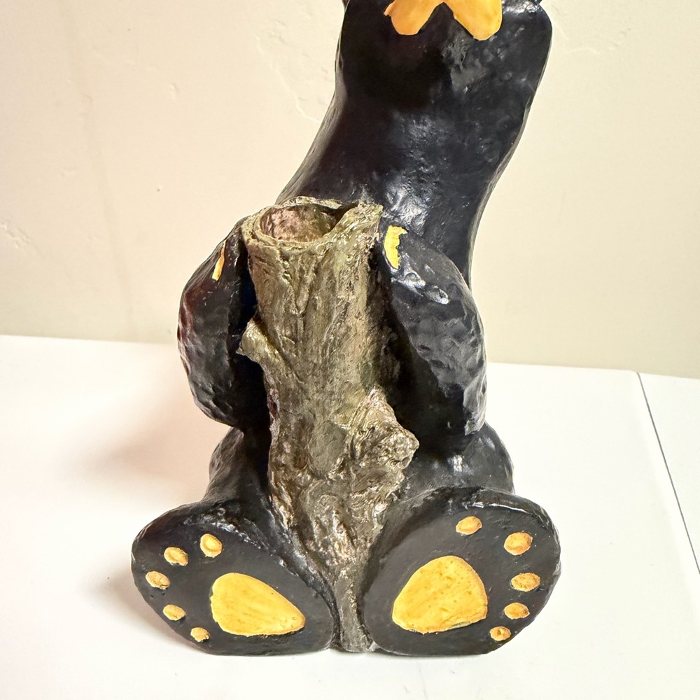 Black and Yellow Bear Figurine